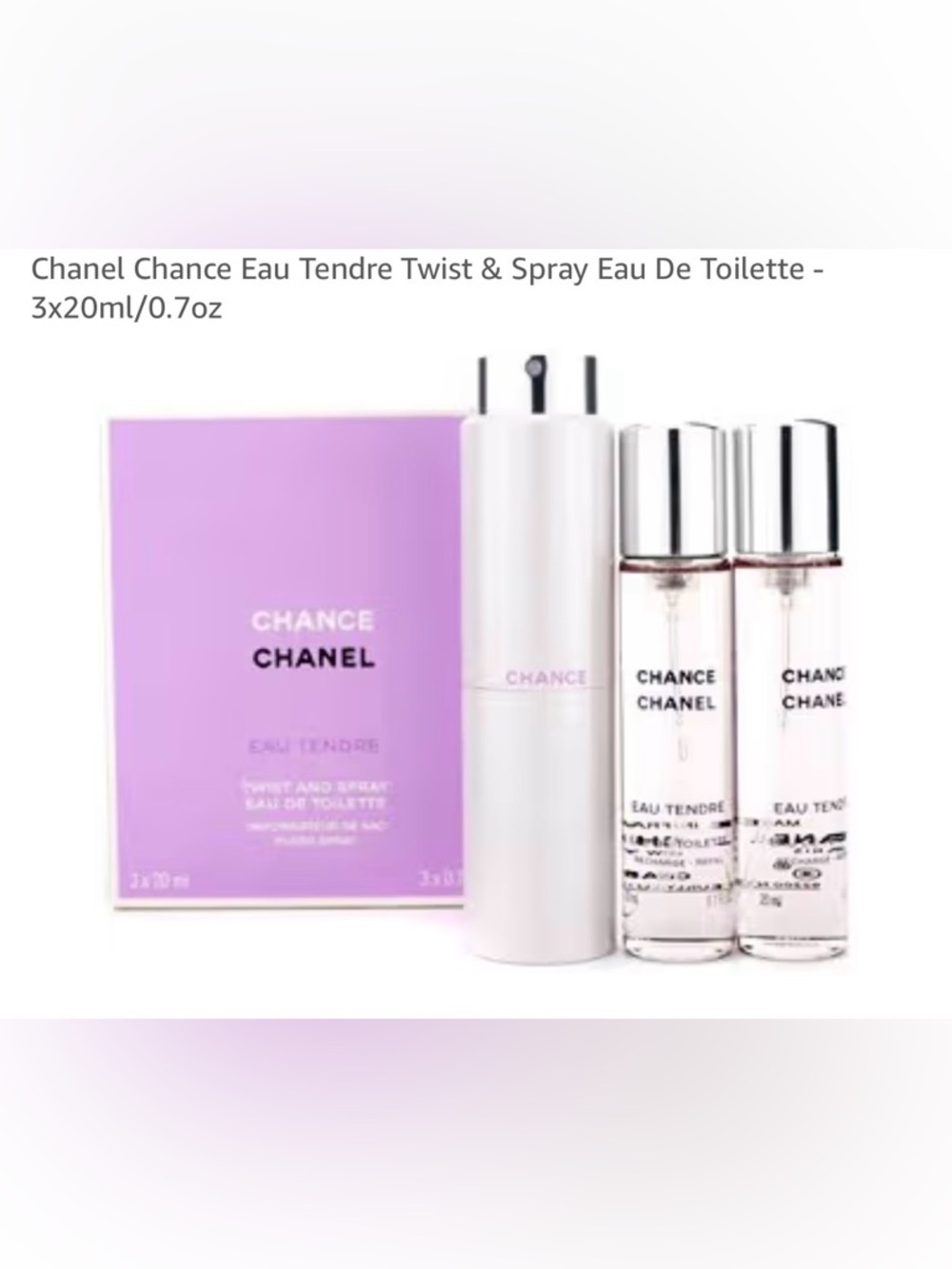 CHANEL Chance Eau Tendre Twist And Spray EDT Purse Set NEW